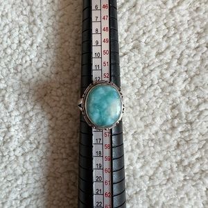 925 Sterling Silver larimar ring